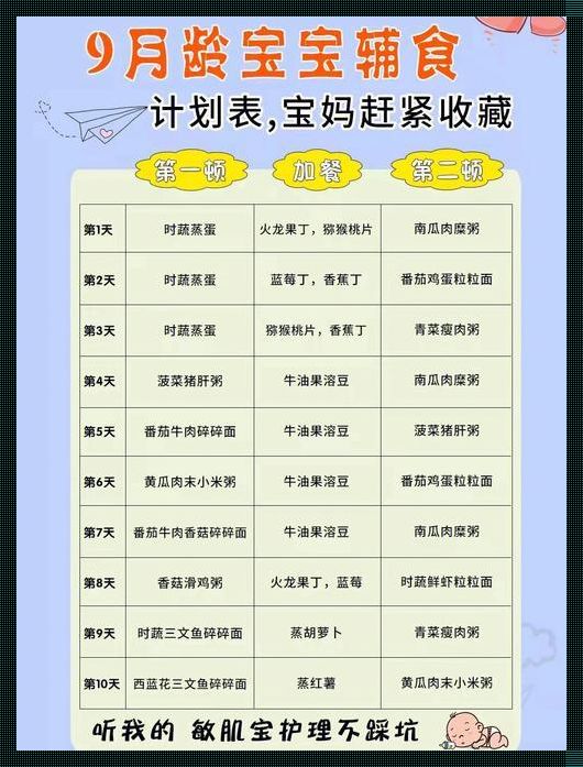 9个月宝宝辅食食谱大全及做法-九个月宝宝辅食及做法