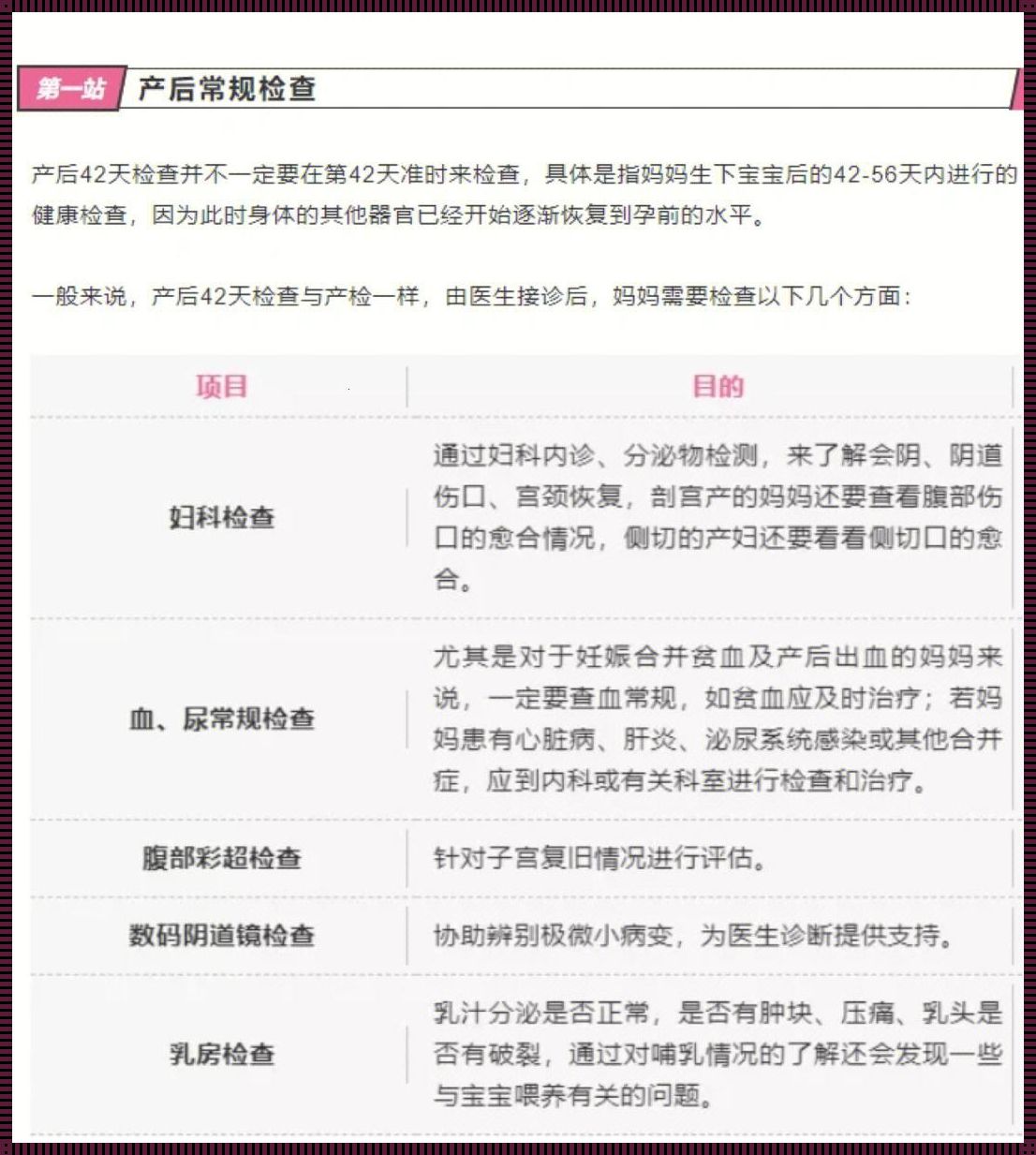 产后42天检查费用[产后40天检查多少钱,产后42天检查要憋尿吗]