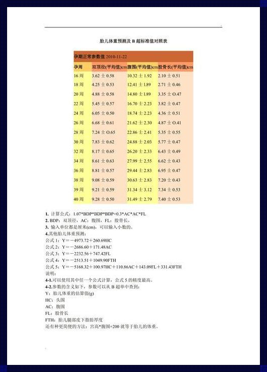 胎儿体重预估计算：育儿计划的新锐视角