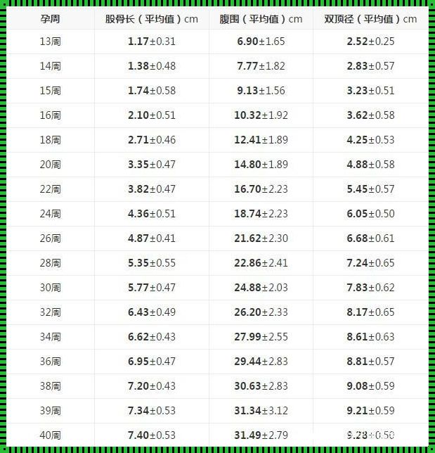 胎儿大小计算公式：育儿必备知识揭晓