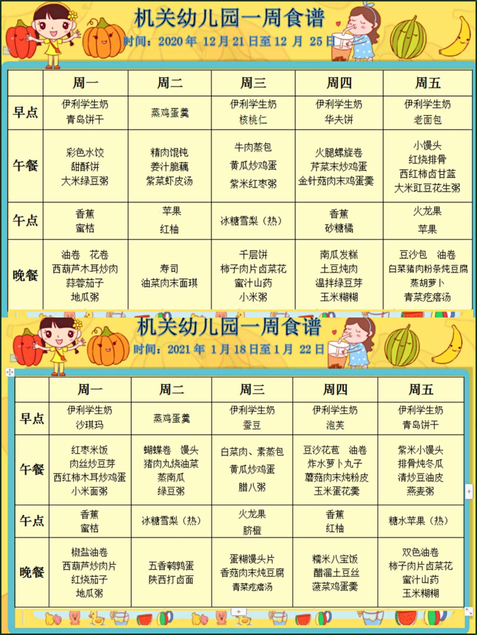 幼儿园食谱营养搭配原则：为孩子们的健康成长保驾护航