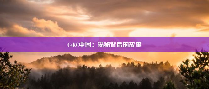 CeKC中国：揭秘背后的故事