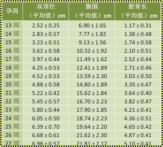 31周加5天胎儿发育标准数据：宝宝成长的里程碑