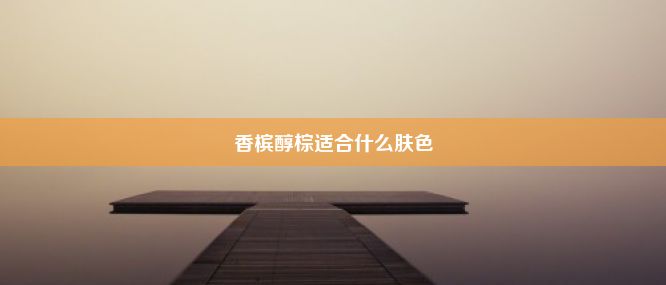 香槟醇棕适合什么肤色