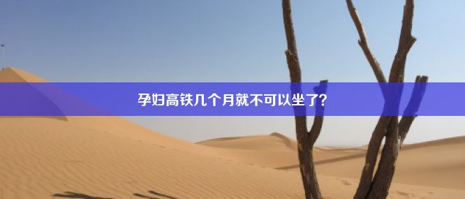 孕妇高铁几个月就不可以坐了？