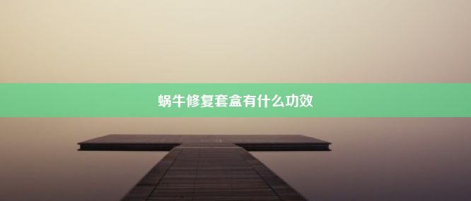 蜗牛修复套盒有什么功效