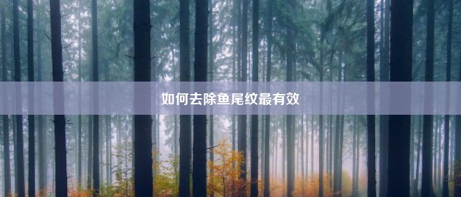 如何去除鱼尾纹最有效