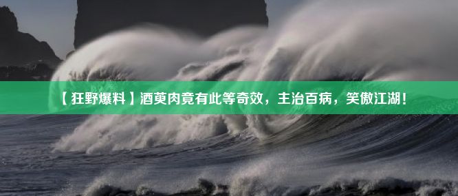 【狂野爆料】酒萸肉竟有此等奇效，主治百病，笑傲江湖！