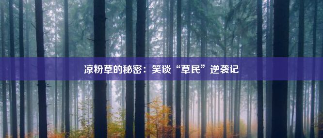 凉粉草的秘密：笑谈“草民”逆袭记