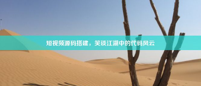 短视频源码搭建，笑谈江湖中的代码风云