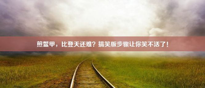 煎鳖甲，比登天还难？搞笑版步骤让你笑不活了！