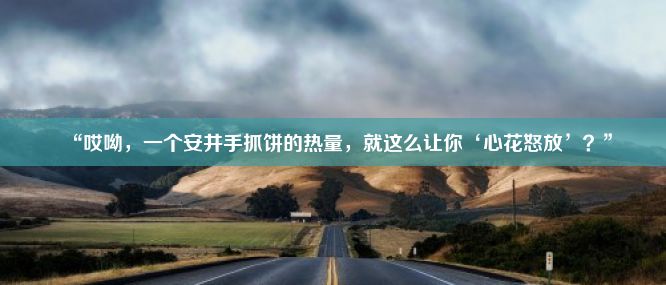 “哎呦，一个安井手抓饼的热量，就这么让你‘心花怒放’？”