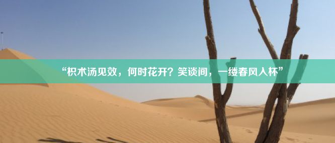 “枳术汤见效，何时花开？笑谈间，一缕春风入杯”