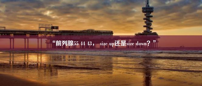 “前列腺55 44 43， size up还是size down？”