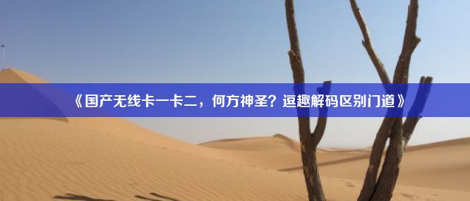 《国产无线卡一卡二，何方神圣？逗趣解码区别门道》